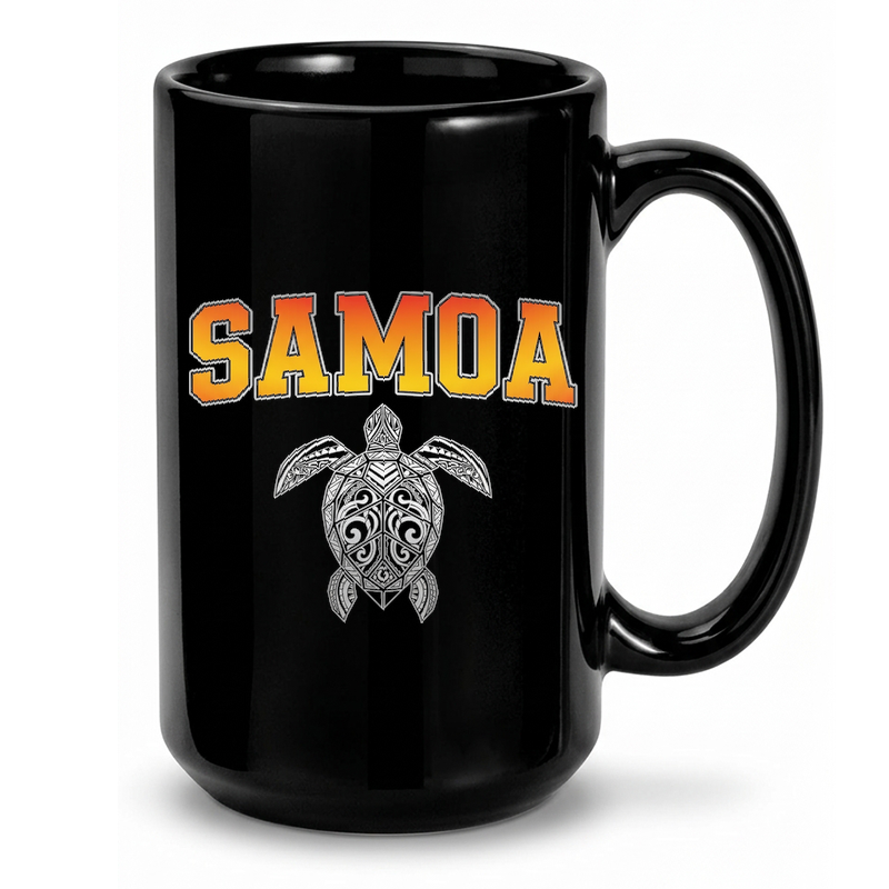 Samoan Tribal Turtle Art Mug