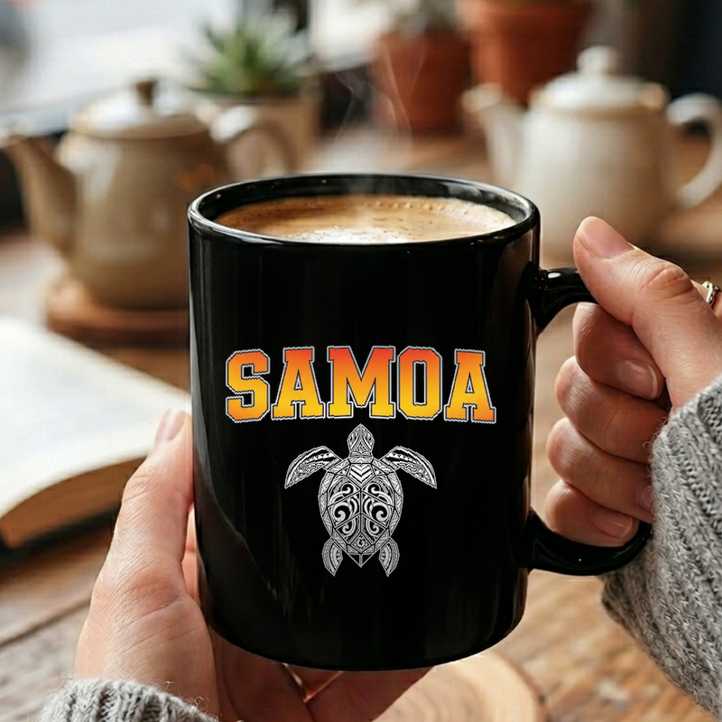 Samoan Tribal Turtle Art Mug