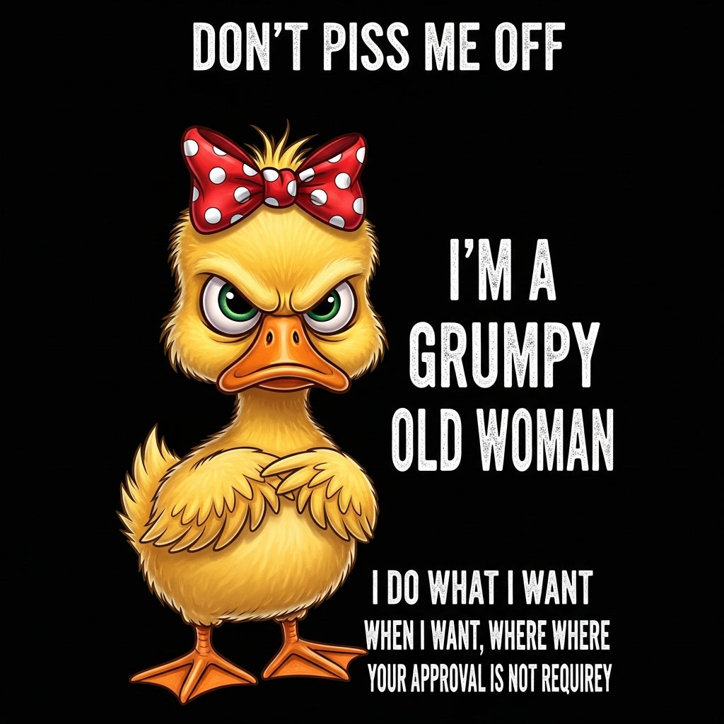 Grumpy Duckling Illustration Mug