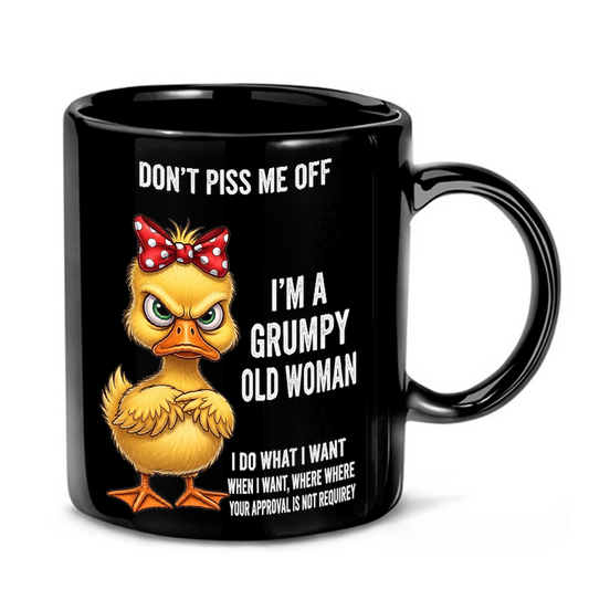 Grumpy Duckling Illustration Mug