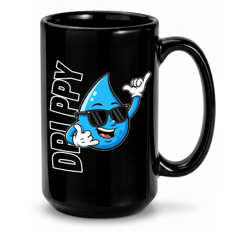 Cool Water Droplet Mascot Mug