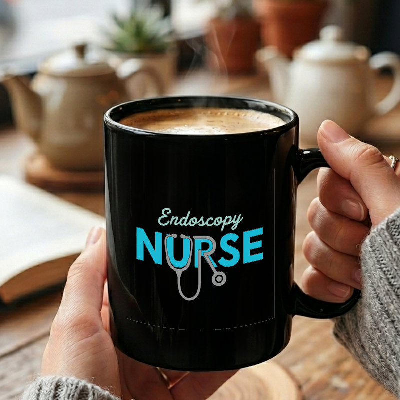 Endoscopy Nurse Typography Mug