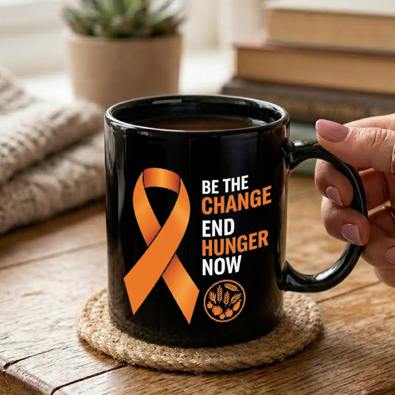 End Hunger Awareness Ribbon Mug