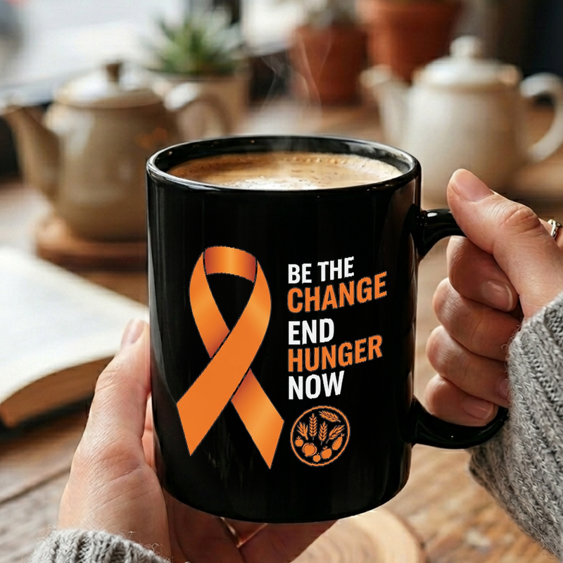 End Hunger Awareness Ribbon Mug