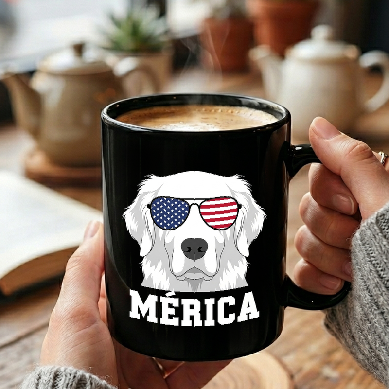 Patriotic Golden Retriever Mug
