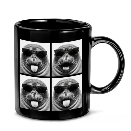 Seal Photo Booth Sunglasses Mug