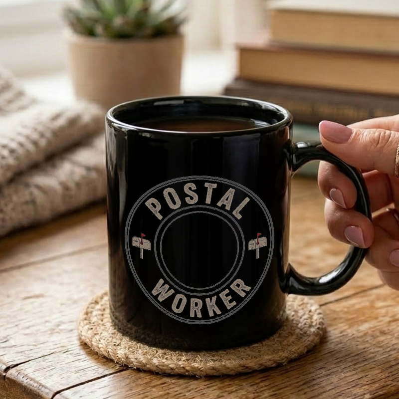 Vintage Postal Worker Stamp Mug
