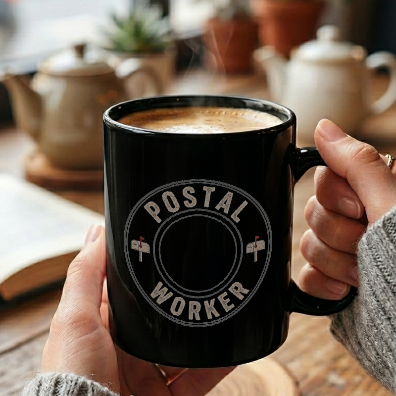 Vintage Postal Worker Stamp Mug