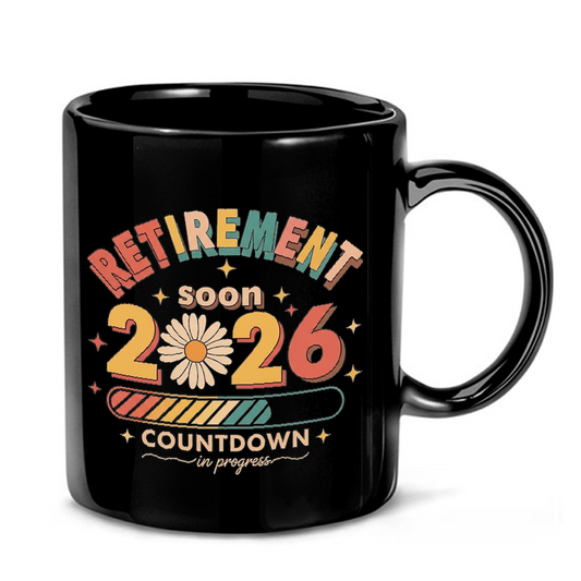 Retro Retirement Countdown Design Mug