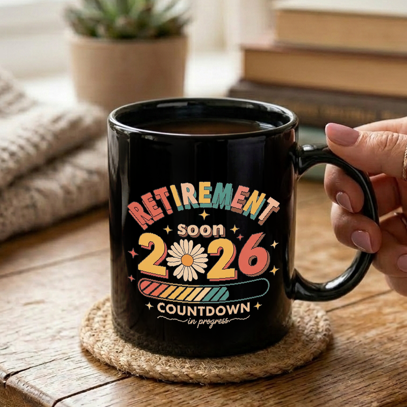 Retro Retirement Countdown Design Mug