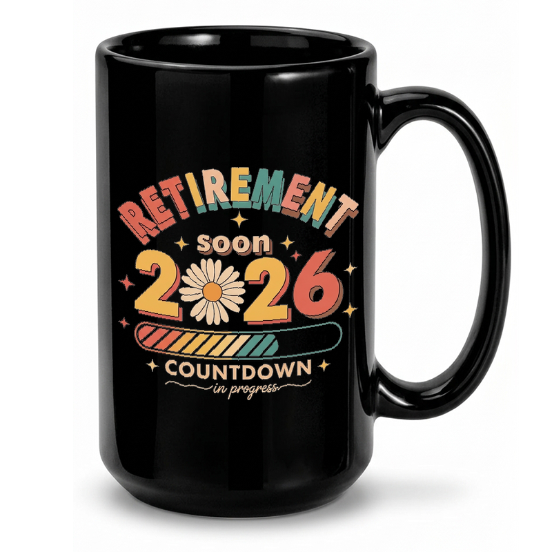 Retro Retirement Countdown Design Mug