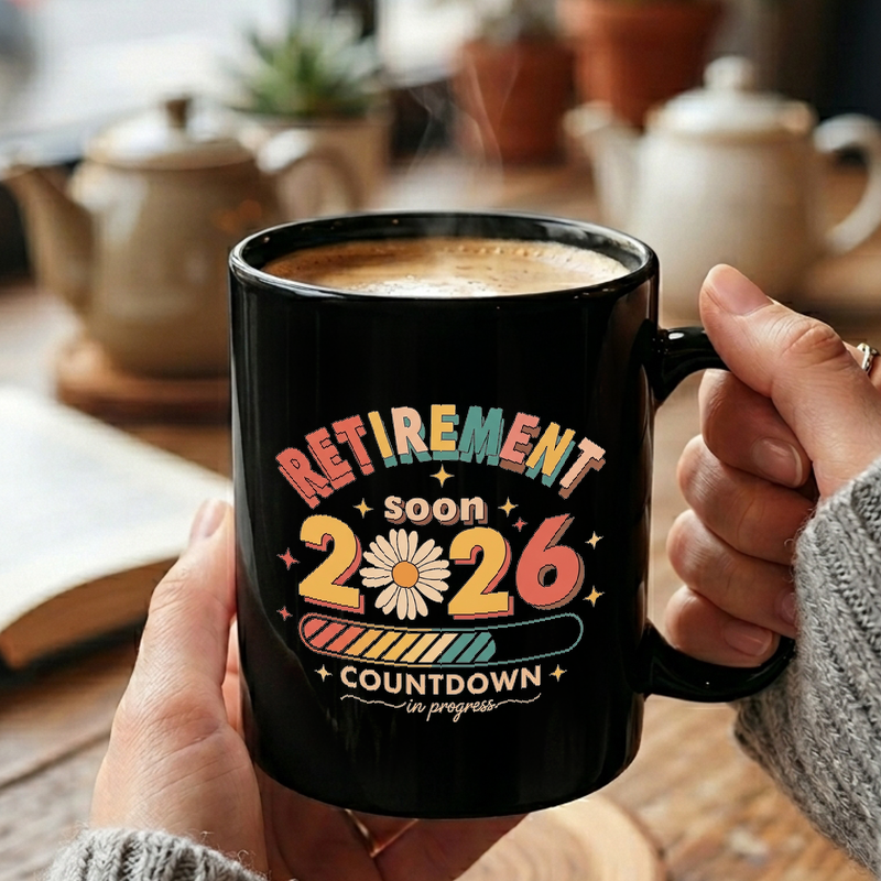 Retro Retirement Countdown Design Mug