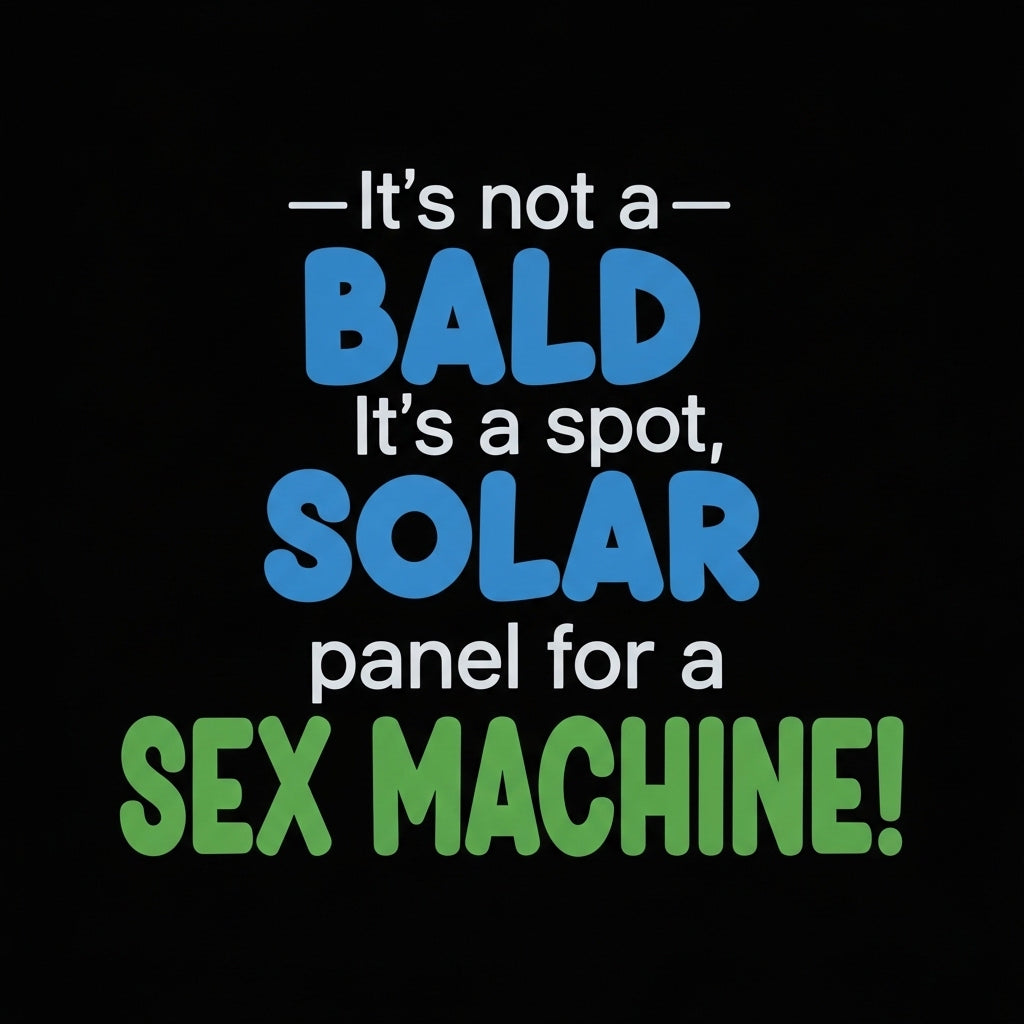 Funny Baldness Solar Panel Joke Mug