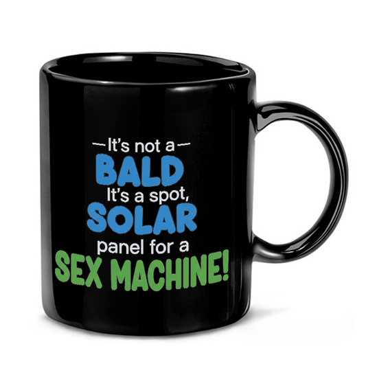 Funny Baldness Solar Panel Joke Mug