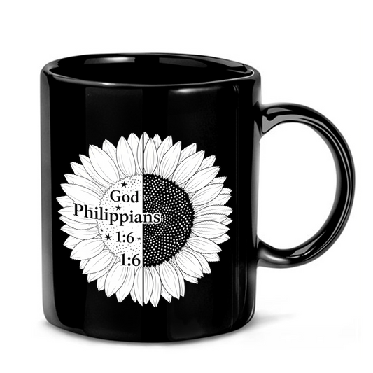 Sunflower & Scripture Verse Mug