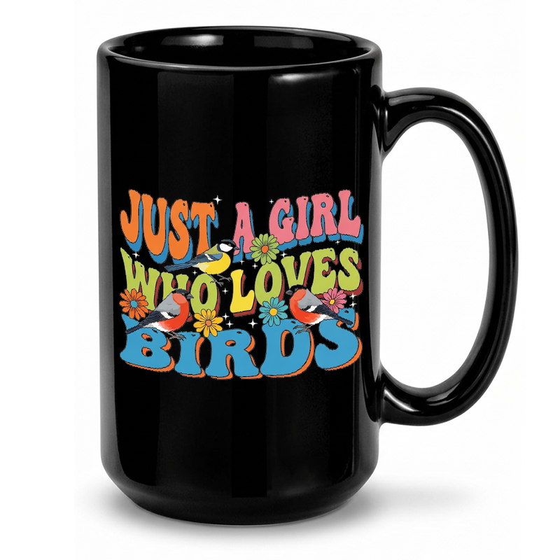 Retro Bird Lover Typography Mug