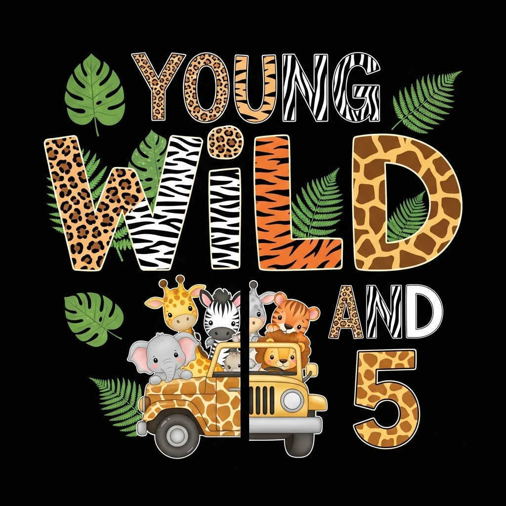 Wild Safari 5th Birthday Mug