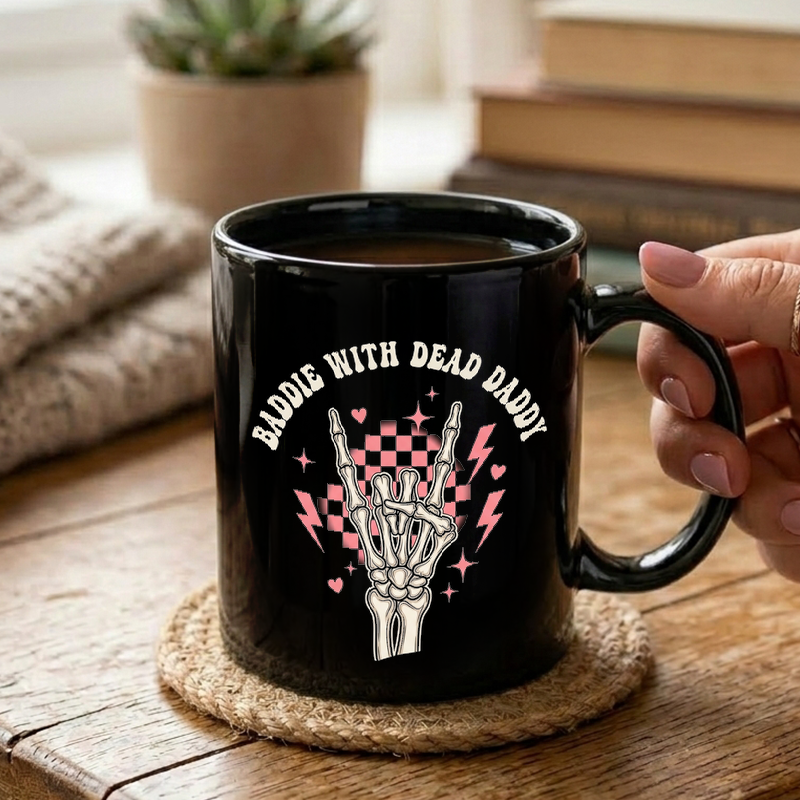 Skeletal Hand Rock On Mug