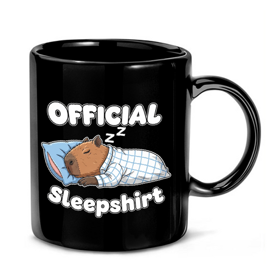 Sleeping Capybara Illustration Mug