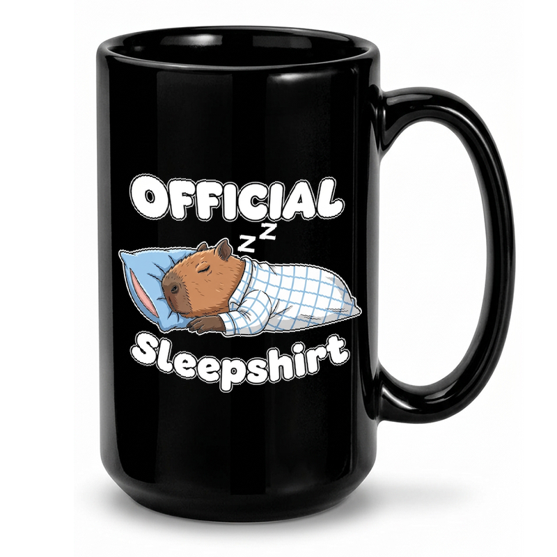 Sleeping Capybara Illustration Mug