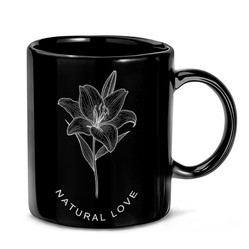 Lily Flower & Scripture Art Mug