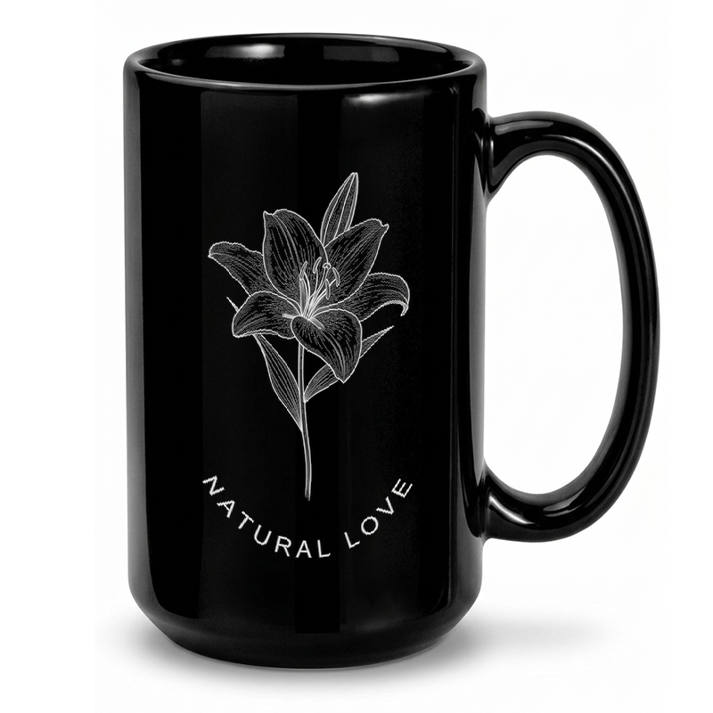 Lily Flower & Scripture Art Mug