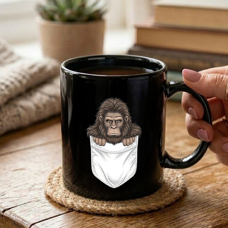 Playful Bigfoot Pocket Design Mug