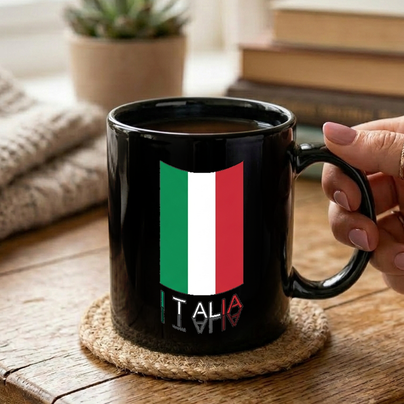 Italian Flag Typography Mug