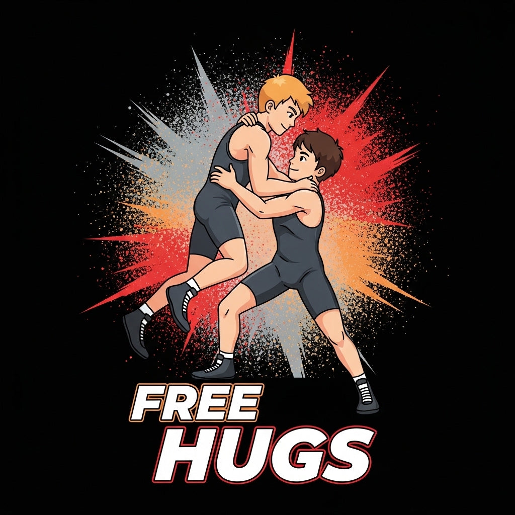 Wrestling Hugs Graphic Mug