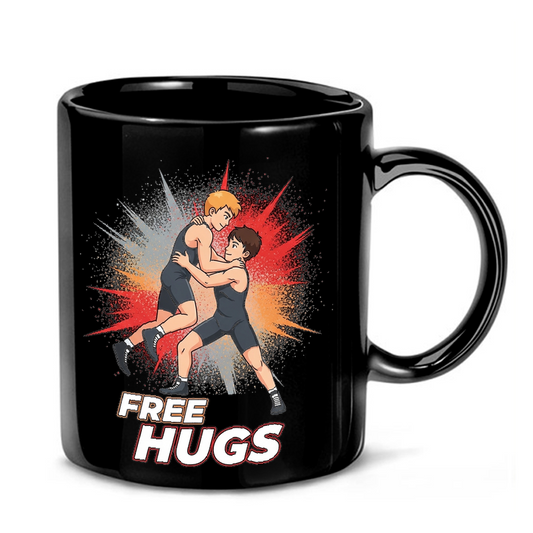 Wrestling Hugs Graphic Mug
