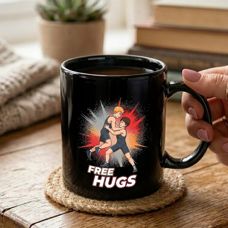 Wrestling Hugs Graphic Mug