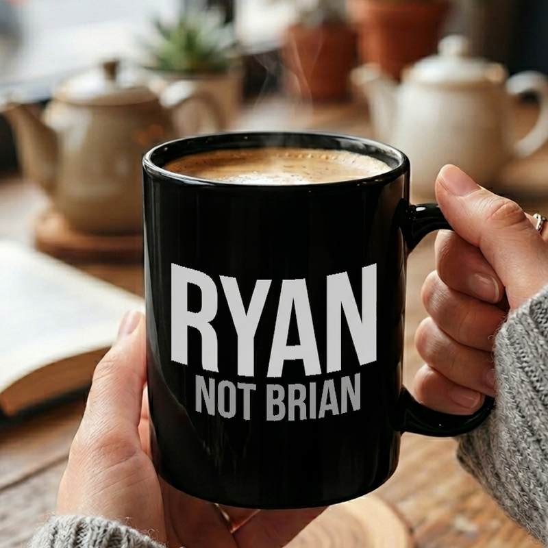 Ryan Not Brian Text Design Mug