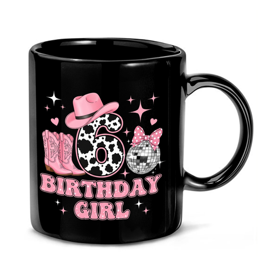 Cowgirl Sixth Birthday Mug