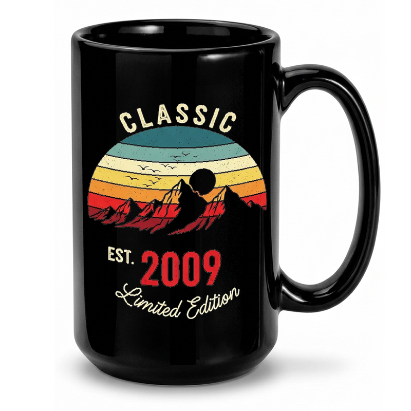 Vintage 2009 Mountain Emblem Mug