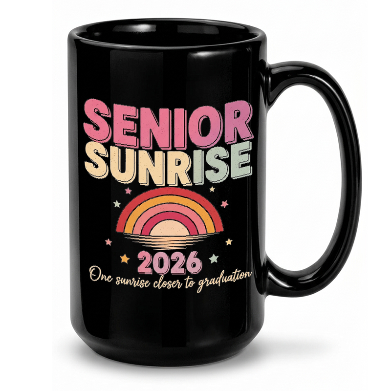 Retro Sunrise Graduation Design Mug