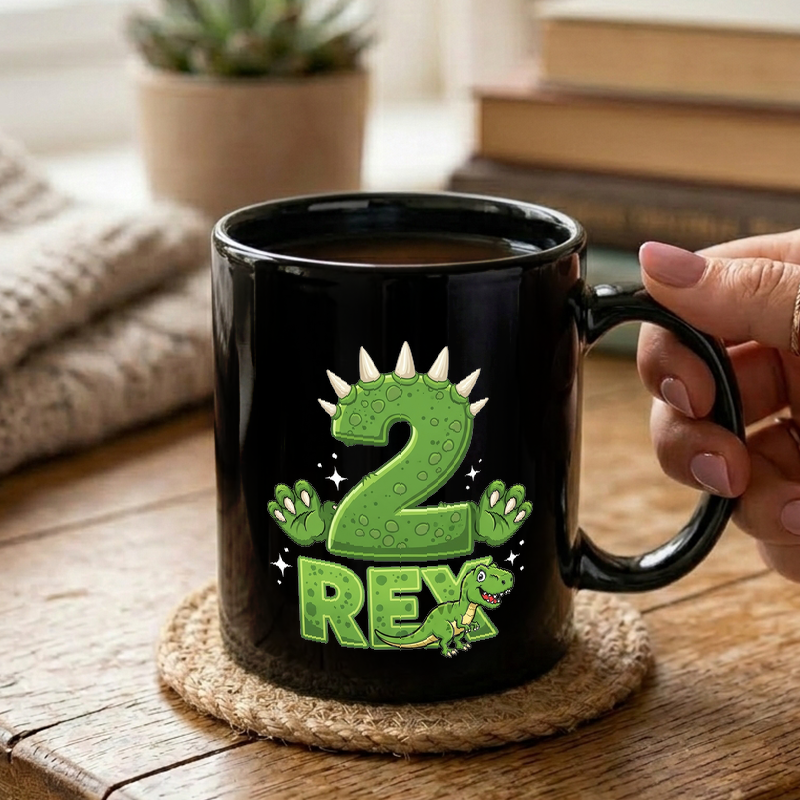 Dinosaur Two Rex Birthday Mug