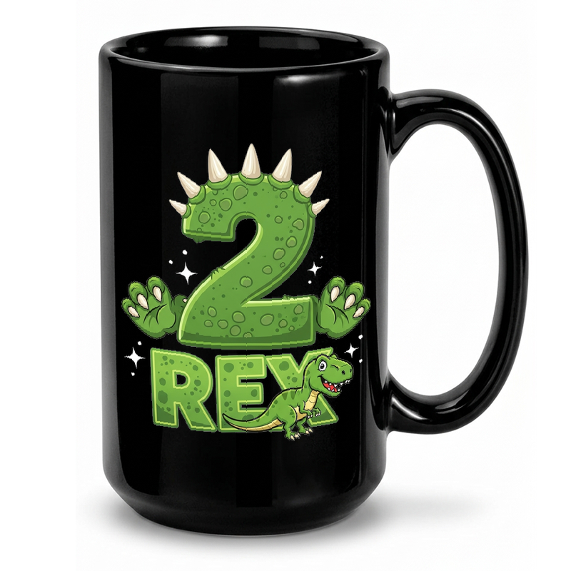 Dinosaur Two Rex Birthday Mug