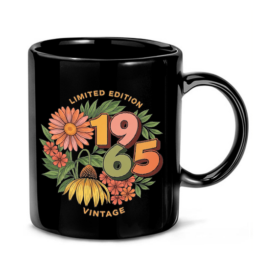 Retro 1965 Floral Design Mug