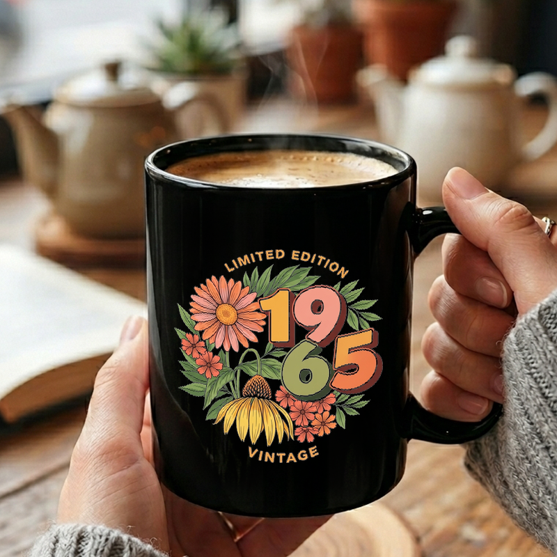 Retro 1965 Floral Design Mug