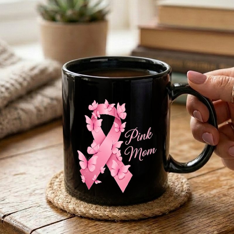 Pink Ribbon Butterfly Hope Mug