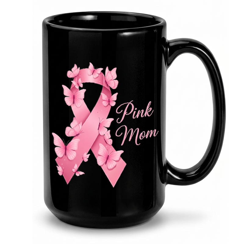 Pink Ribbon Butterfly Hope Mug