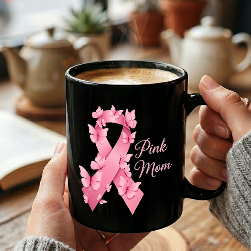 Pink Ribbon Butterfly Hope Mug