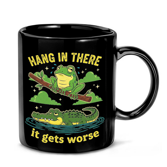 Worse Gets Worse Frog Cartoon Mug