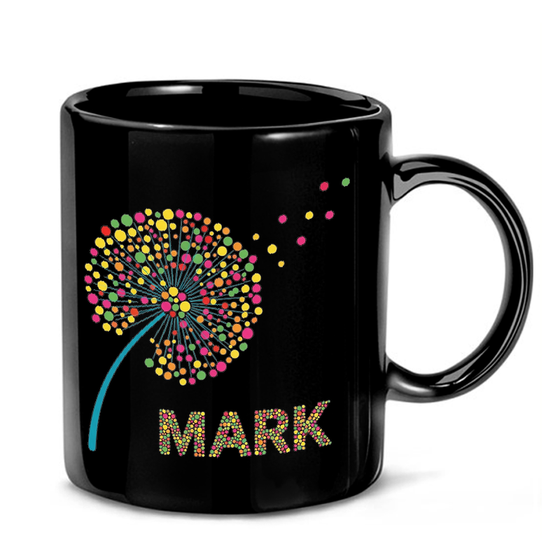 Colorful Dandelion Seed Head Mug