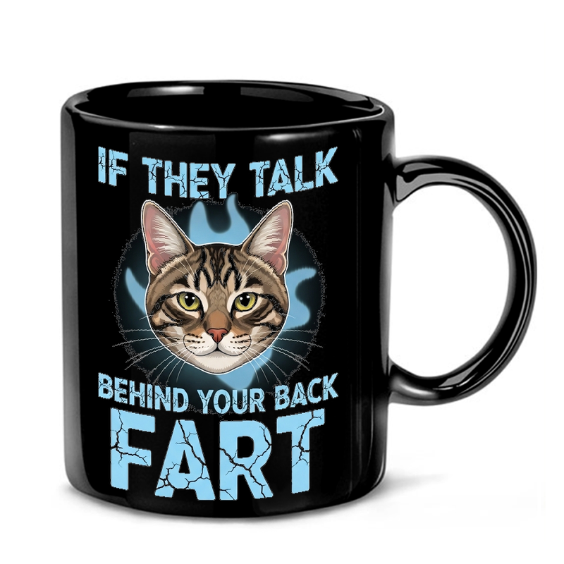 Silly Cat Fart Meme Mug