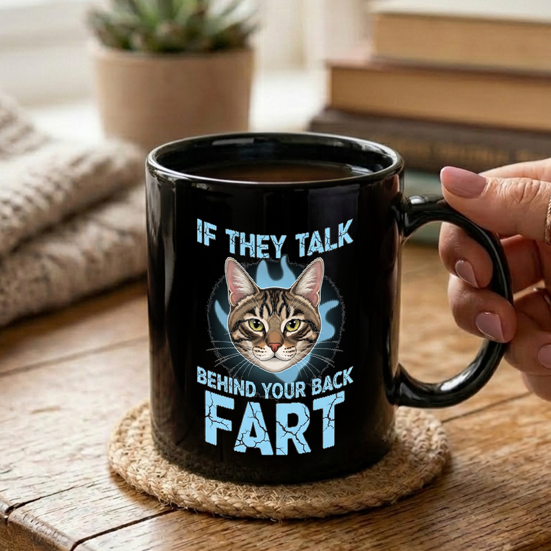 Silly Cat Fart Meme Mug