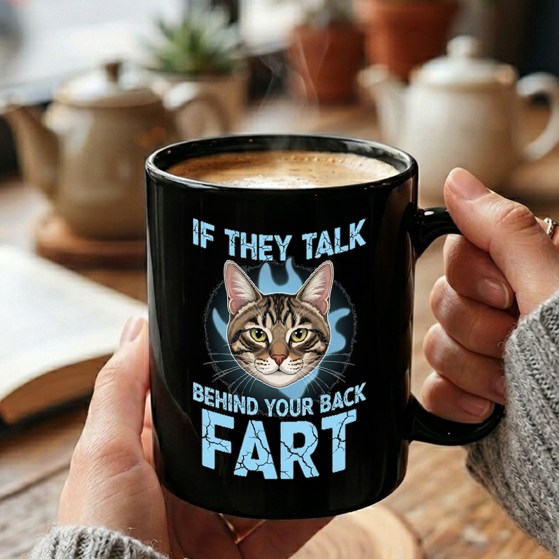 Silly Cat Fart Meme Mug
