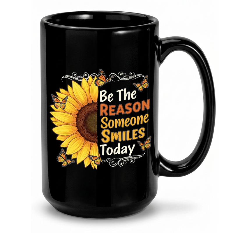 Sunflower & Motivational Quote Mug