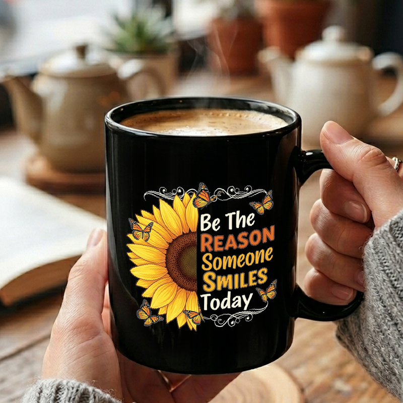 Sunflower & Motivational Quote Mug