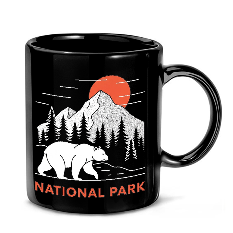 National Park Bear Landscape Mug